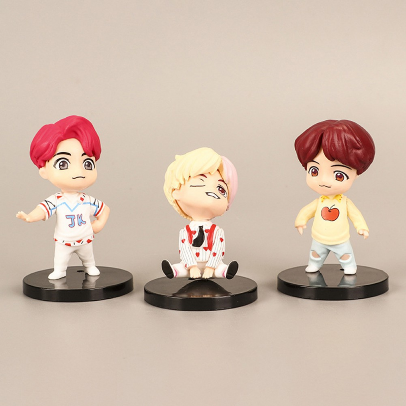 Set 7 Mô Hình Các Nhân Vật Trong Bts Trang Trí