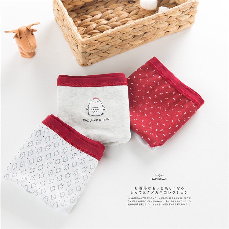 Set 3 quần lót nữ Oysho, đồ lót nữ xuất khẩu mẫu hình con gà