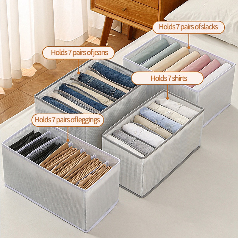 Hộp Đựng Quần Áo Bằng PVC Chia Ngăn Tiện Dụng Cho Gia Đình