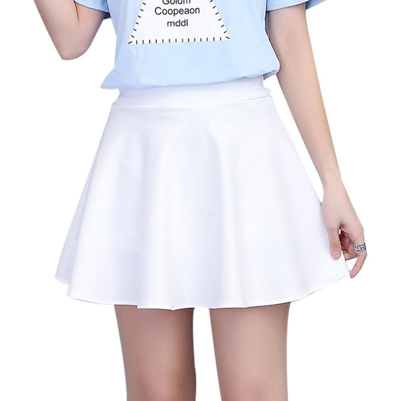 Chân váy ngắn màu trơn thời trang nữ tính