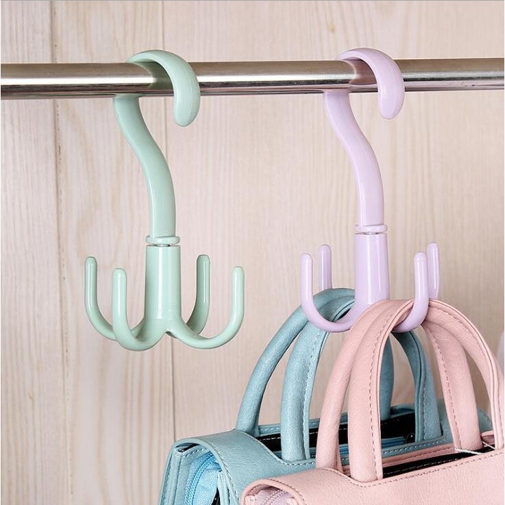 Móc treo đồ 4 chấu xoay 360 độ chịu lực tốt- Hình Móc Câu Treo Đồ,Giày Dép,Quần Áo, Túi Xách Tiện Dụng / A039_Móc 4 Chấu