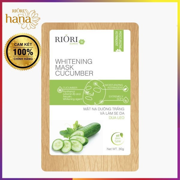 [MĐ]  Mặt Nạ Dưỡng Da Cenllulose Riori Mask Cucumber - Hương Dưa Chuột [FREEHIP] 💎 CHO LÀN DA MÁT MẺ DỄ CHỊU HƠN💎