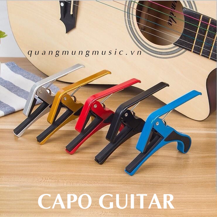 Capo Guitar Ukulele Kim Loại Chất Lượng Cao - Kẹp Chặt Chống Rè, Kẹp lên tông - hạ tông - Kẹp đàn Guitar