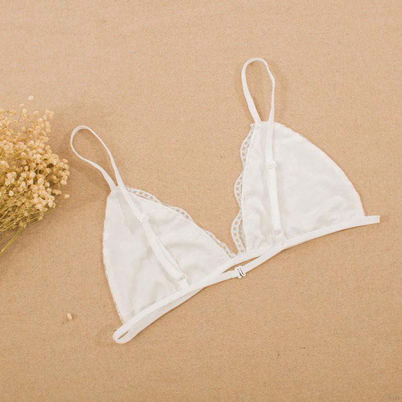 Áo lót dây thời trang hình tam giác kiểu ren không mút đệm