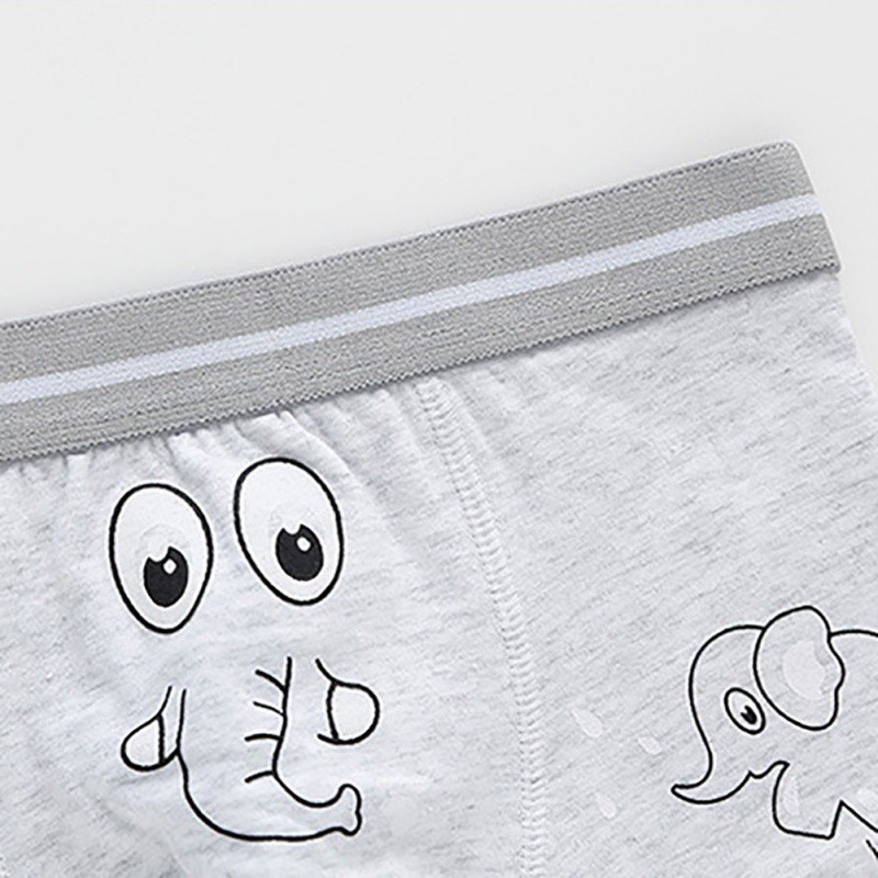 Bộ 4 quần lót boxer cotton họa tiết hoạt hình cho bé trai