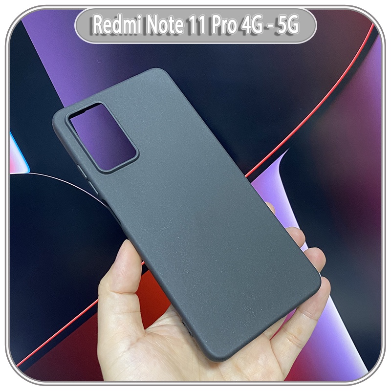 Ốp lưng cho Xiaomi Redmi Note 11 Pro 4G 5G bản quốc tế, Redmi Note 12 Pro 4G nhựa dẻo TPU Đen