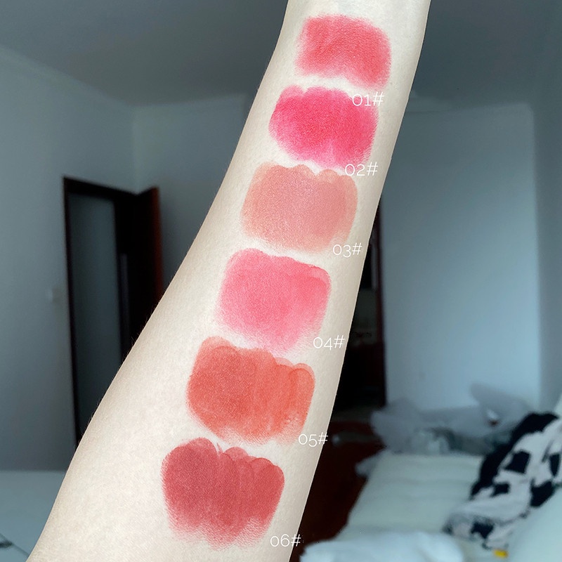 Son Lì Màu Maffick Trong Suốt Chống Nước Lâu Trôi Vỏ Hình Gấu Hồng Dâu Tây