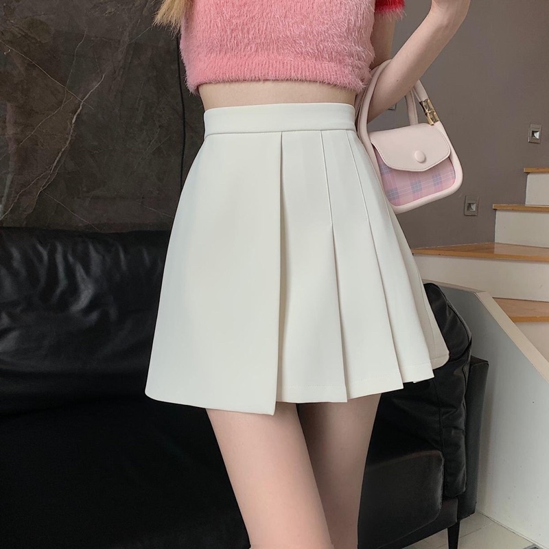 Chân váy tennis vạt lệch, chân váy ngắn xếp ly - Phong cách Hàn Quốc