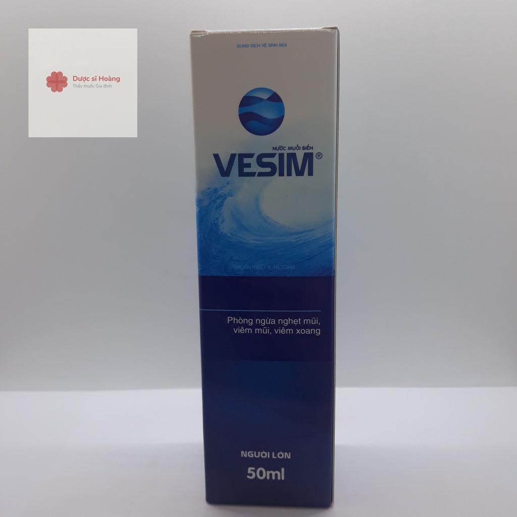 VESIM - Dung dịch vệ sinh mũi nước biển làm sạch và thông mũi - Lọ 50ml