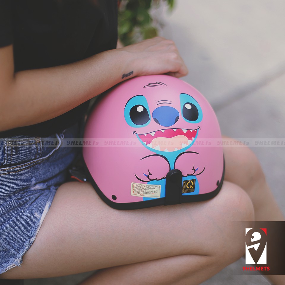 Nón Nửa Đầu NTMax Stitch  - Chất Lượng - Nhiều Hình Cute ( Nón chưa gồm kính )