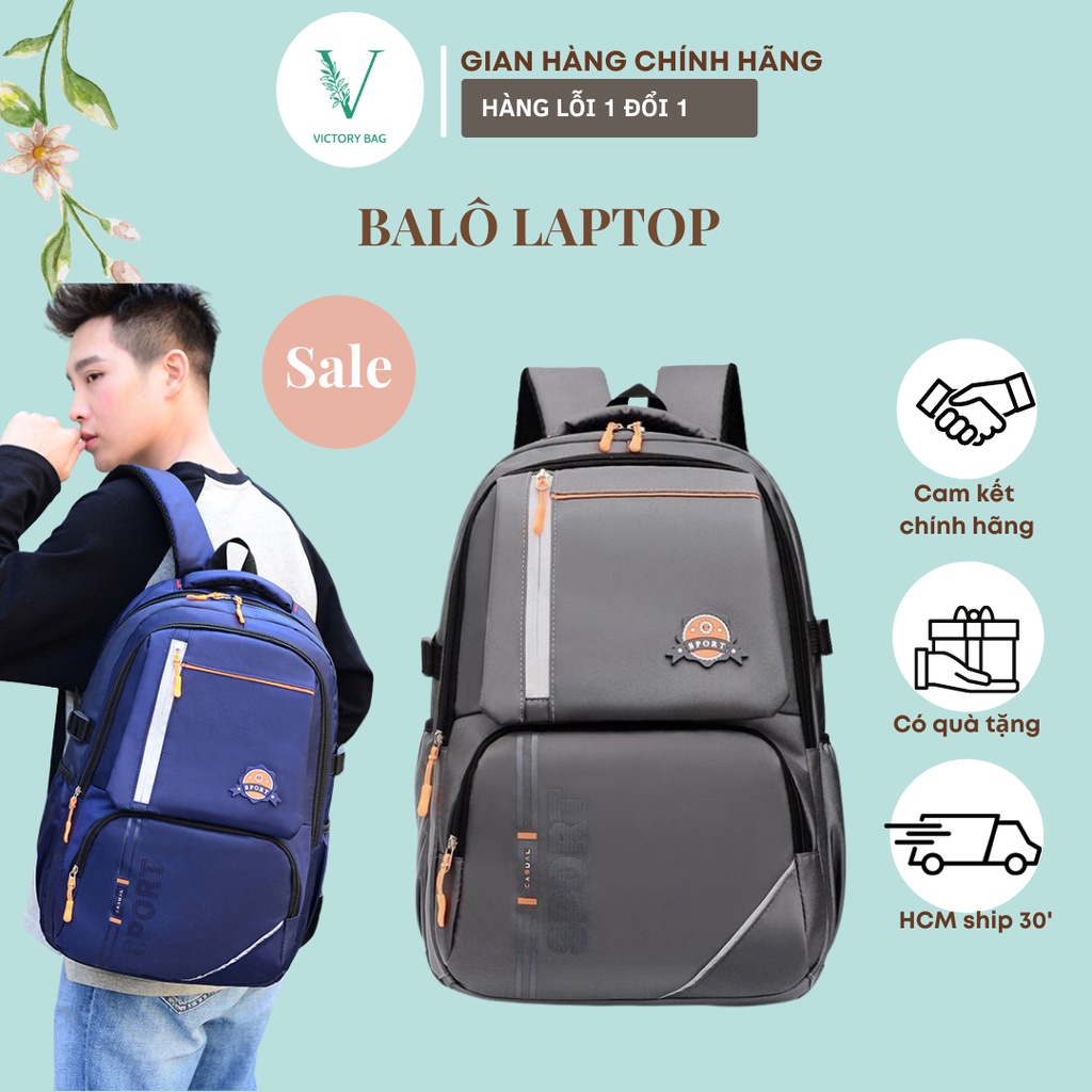 Balo nam đựng Laptop, đi làm đi học du lịch Style Hàn Quốc Hot trend 2021 BLN - 010 - VICTORY #1