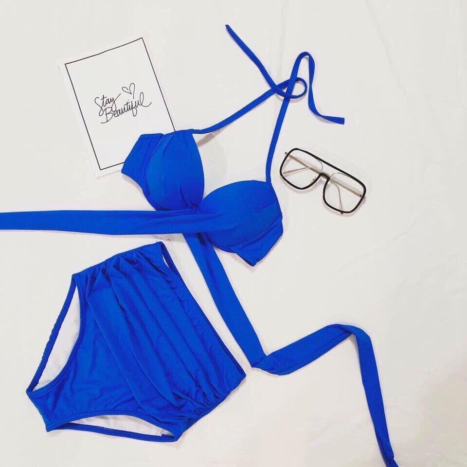 Bikini, Đồ Bơi Đi Biển Hai Mảnh Gọng Chéo Cạp Cao ODERI HM-055