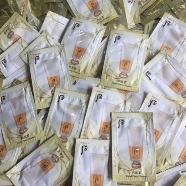 Combo 5 gói sữa rửa mặt chứa nhân sâm Whoo Vàng - Chuẩn chính hãng LG Hàn Quốc