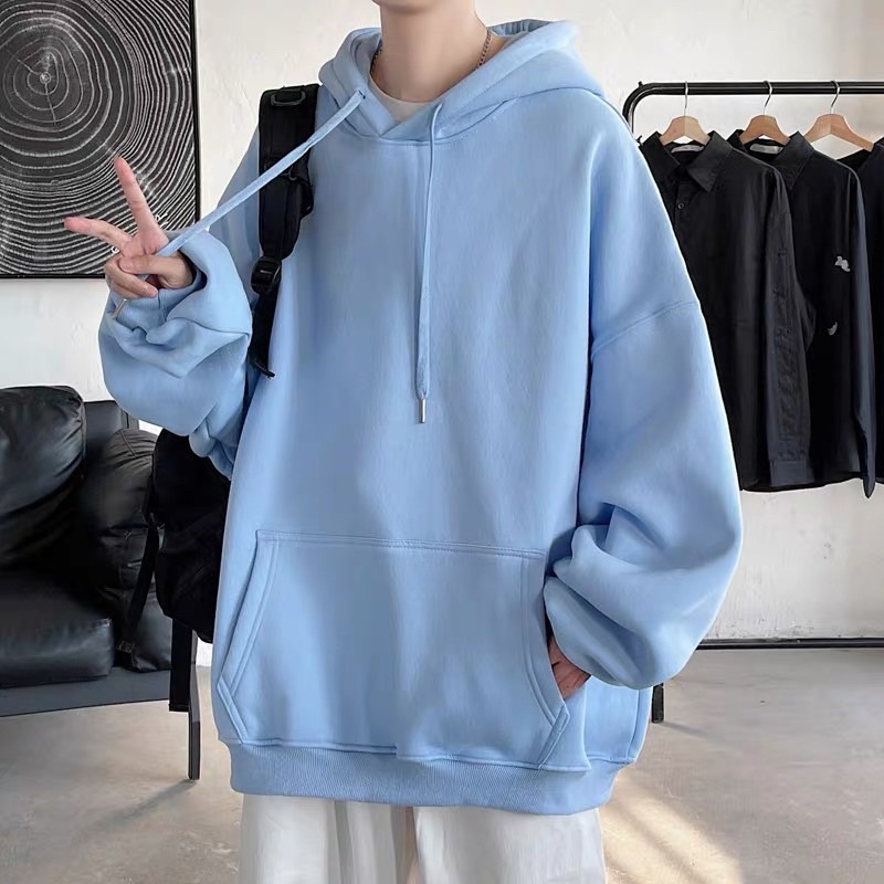 Hoodie basic trơn size M L XL - Video Ảnh Thật