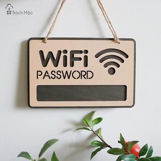Bảng gỗ decor Wifi Password