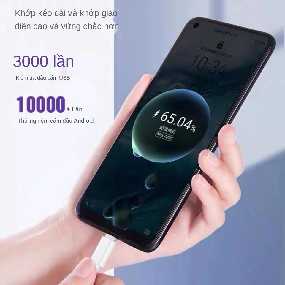 Cáp dữ liệu type-c sạc siêu nhanh 6a / tương thích cho huawei honor