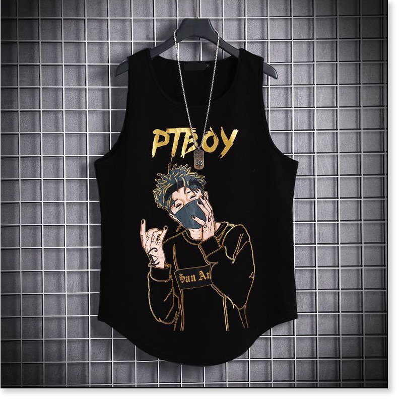 Áo ba lỗ nam in hình trẻ trung Hot mùa hè , chất thun co dãn mát mẻ phong cách áo 3 lỗ bóng rổ , 2 màu trắng và đen Phân