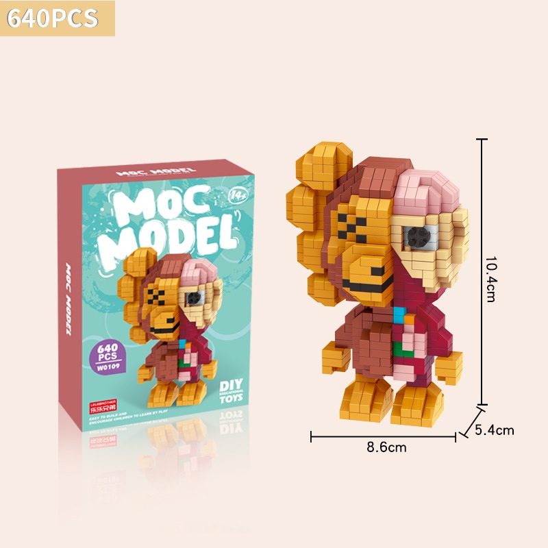 Đồ Chơi Lắp Ráp Mô Hình Nhân Vật Hoạt Hình Ba Chiều Cứng Cáp