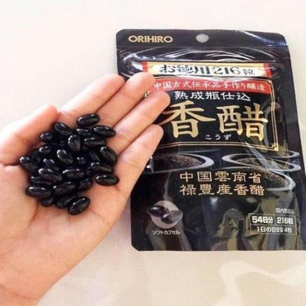 Viên uống  giấm đen thải độc Orihiro Kozu Capsule Economical pack, 216 viên/túi