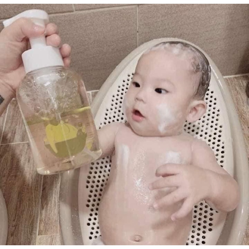 Sữa tắm gội thảo mộc tạo bọt cho bé Orgabebe Hàn Quốc cao cấp