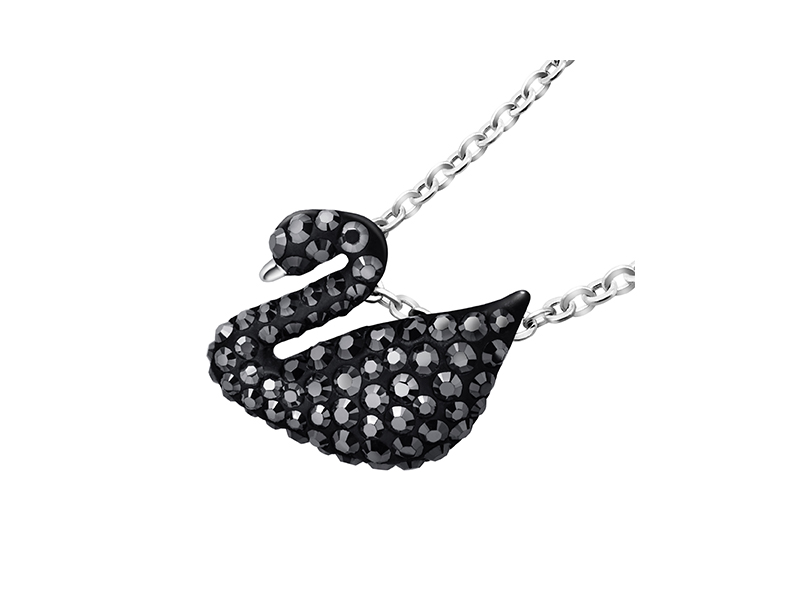 Swarovski Dây Chuyền Mặt Thiên Nga Đen Cổ Điển Sang Trọng Cho Nữ