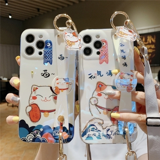Ốp điện thoại mềm hình mèo may mắn cho IPHONE 12 MINI 12 PRO MAX 11 PRO MAX X XS XR XSMAX 8 7 6 6S PLUS SE 2020