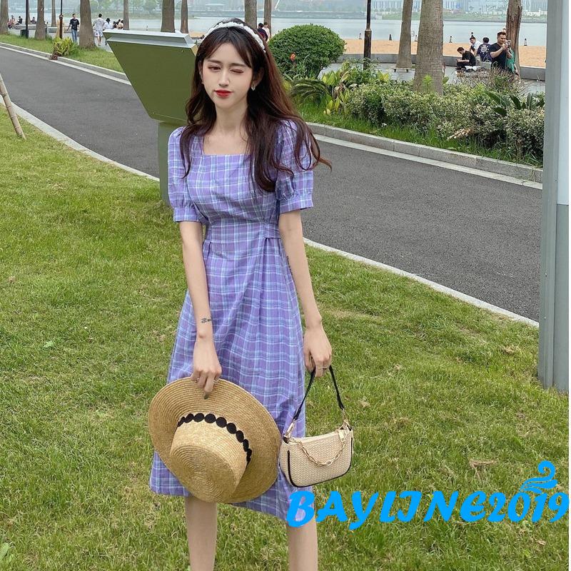 Đầm Nữ Tay Ngắn Kiểu Dáng Retro Thời Trang Cá Tính