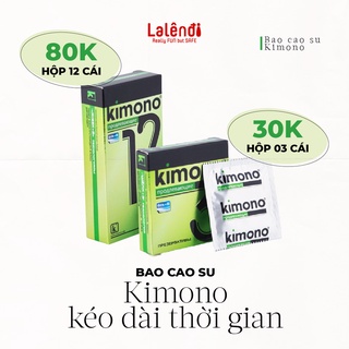 Bao cao su Kimono kéo dài thời gian siêu mỏng 0.03mm màu xanh lá