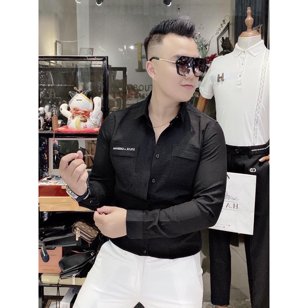 Áo sơ mi - áo sơ mi đũi xước dooce, form slimfit mặc vừa vặn, tôn dáng, chất vải mềm mịn thoải mái, thấm hút mồ hôi tốt