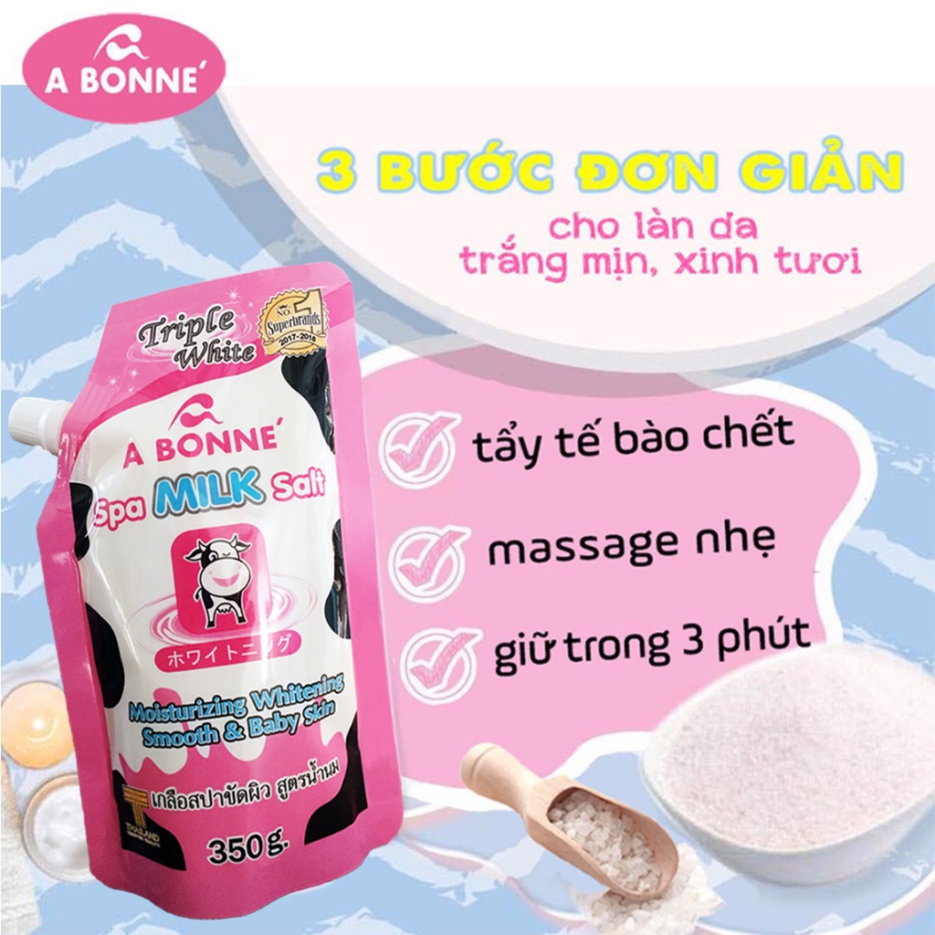 Muối Tắm Trắng Da Tẩy Tế Bào Chết Spa A Bonne Thái Lan 350g