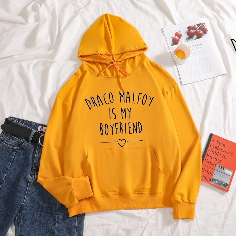 Áo Hoodie cotton Tay Dài In Chữ Draco Malfoy is My Boyfriend 2021 | BigBuy360 - bigbuy360.vn