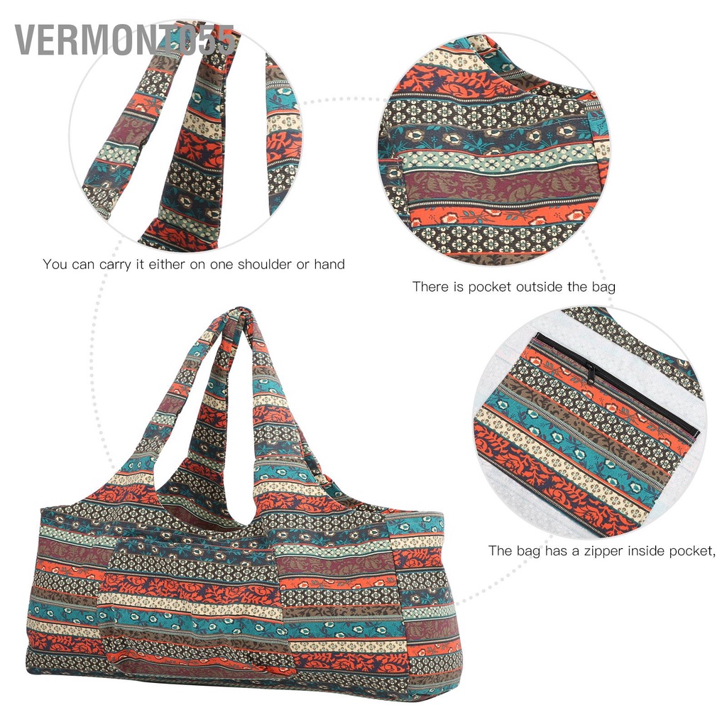 Vermont055 Thoáng khí Quá khổ Phong cách Dân tộc Gói hành lý Túi Quần áo thể dục Du lịch