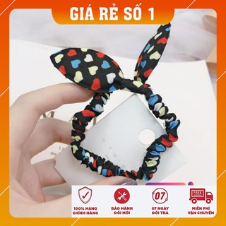 [FREESHIP - HÀNG LOAI 1] Buộc tóc, Cột tóc vải Scrunchies Tai Thỏ mini