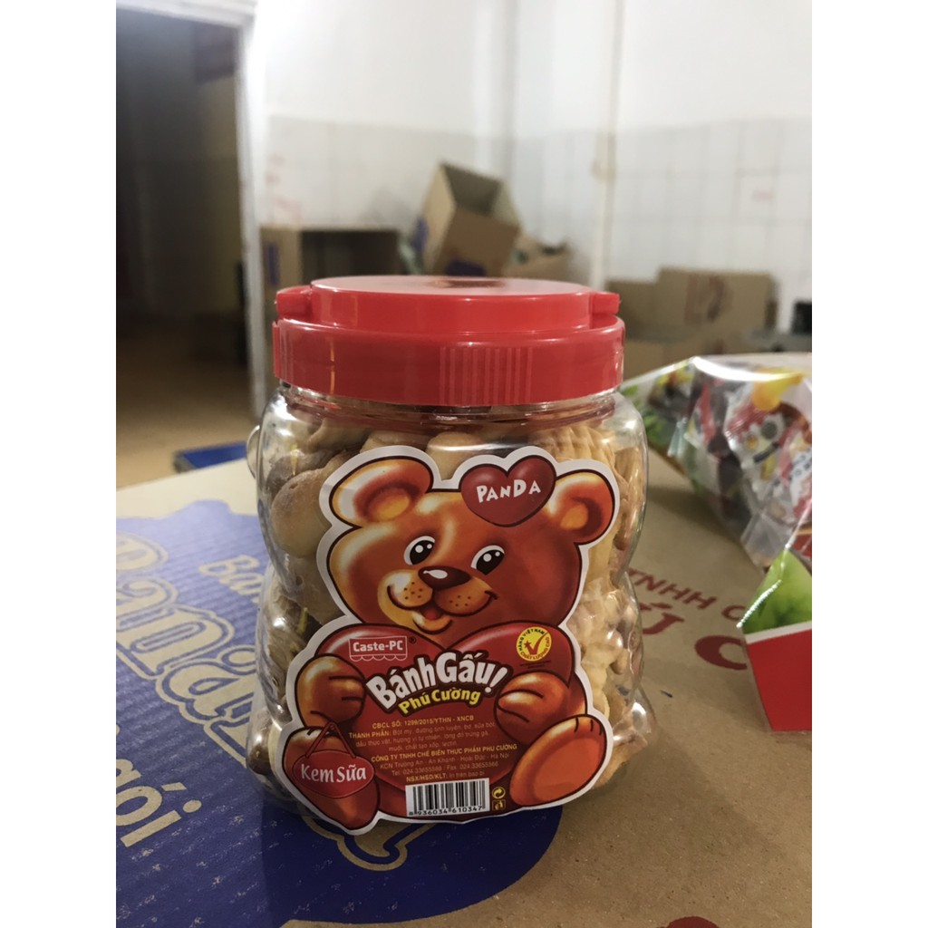 [250g] Bánh gấu nhân kem Phú Cường (đựng trong Lọ) - FUCUCO