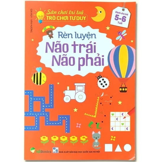 Sách - Bộ 3 quyển Sân chơi trí tuệ - Trò chơi phát triển tư duy Rèn luyện Não trái, Não phải