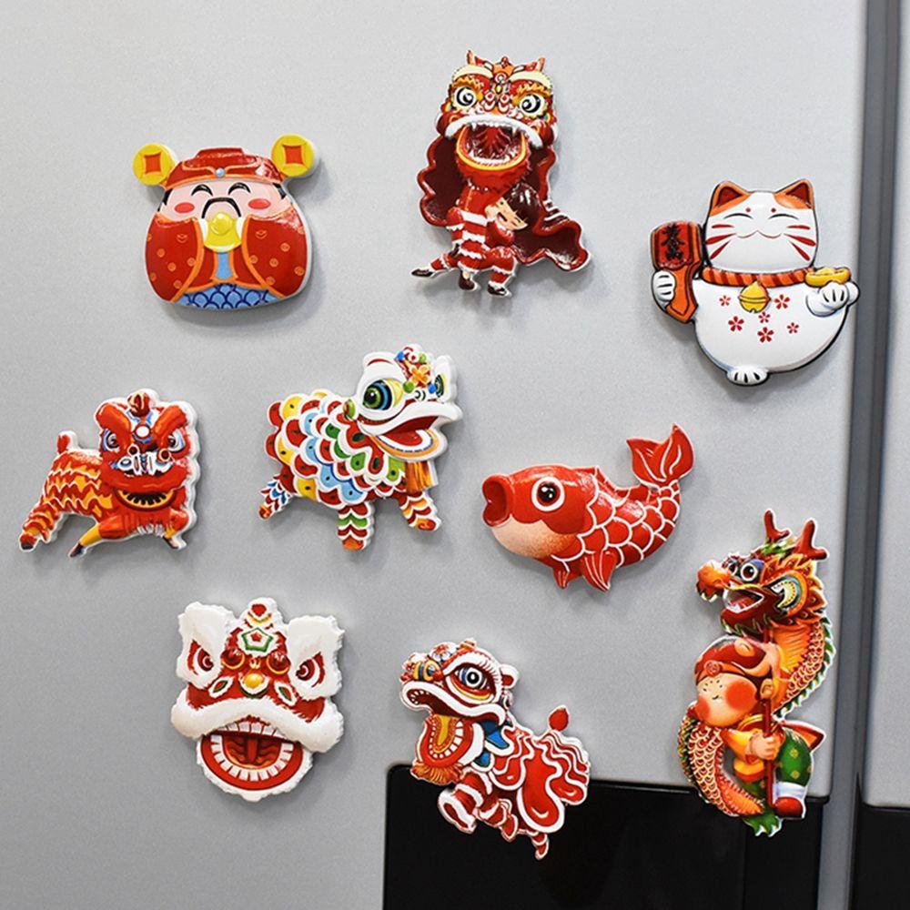 Chú Hổ Bằng Nhựa Resin Dễ Thương Dùng Trang Trí Tủ Lạnh