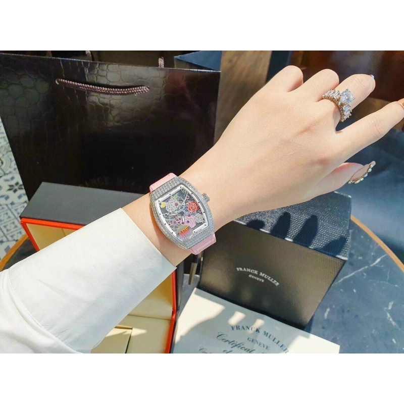 Đồng hồ nữ Franck Muller Vanguard Rose Skeleton
