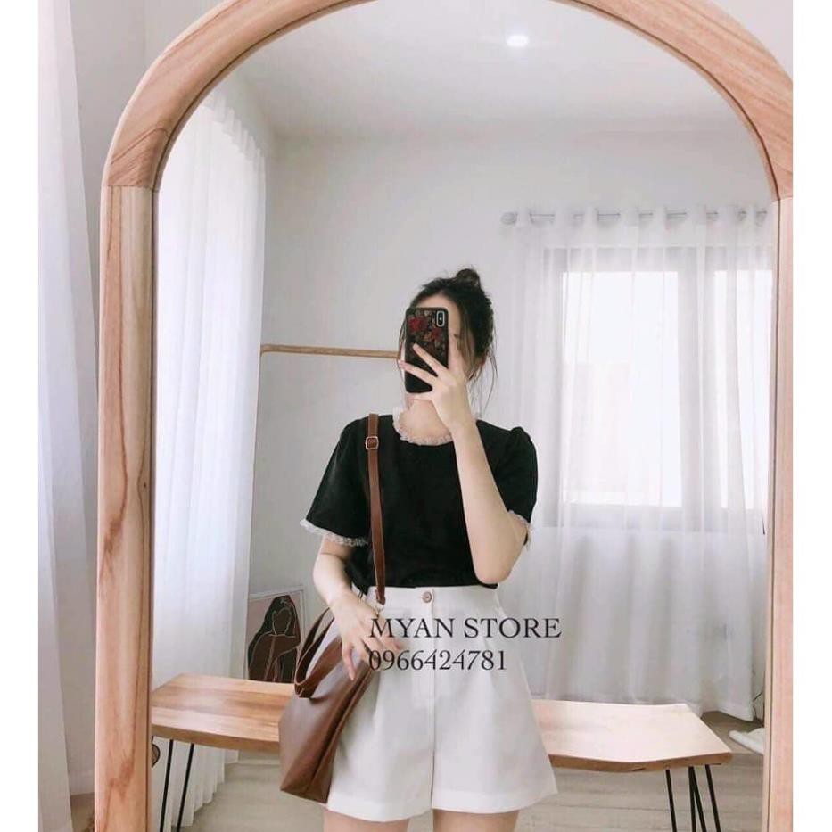 Quần Short Nữ Cao Cấp Cạp Khóa Vải Đũi Thiết Kế Cạp Cao, Mặc Lên Siêu Xinh, Tôn Dáng