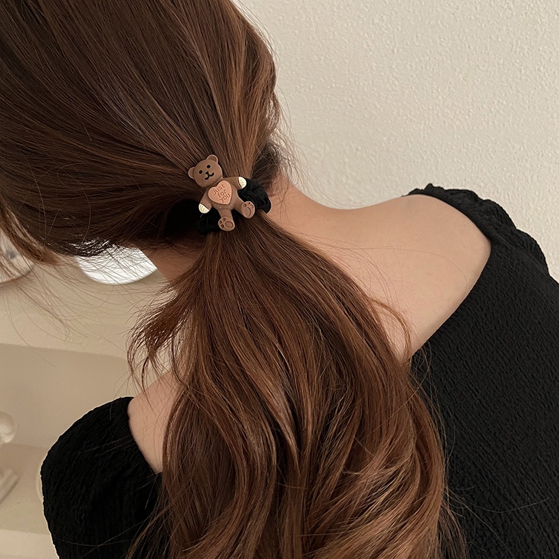 Kẹp tóc/ Thun cột MANYUE hình gấu hoạt hình phong cách Hàn Quốc thời trang mùa hè cho nữ