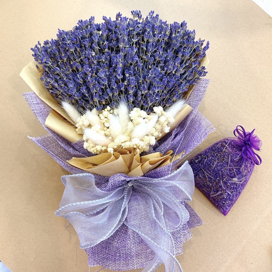 Set hộp quà hoa Lavender thơm ngát, hoa Lavender khô quà tặng kỉ niệm, sinh nhật, sự kiện sang trọng