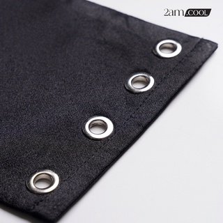 Áo Croptop Cổ Yếm Hở Lưng Chất Liệu Phi Lụa Bóng Mịn 2AM