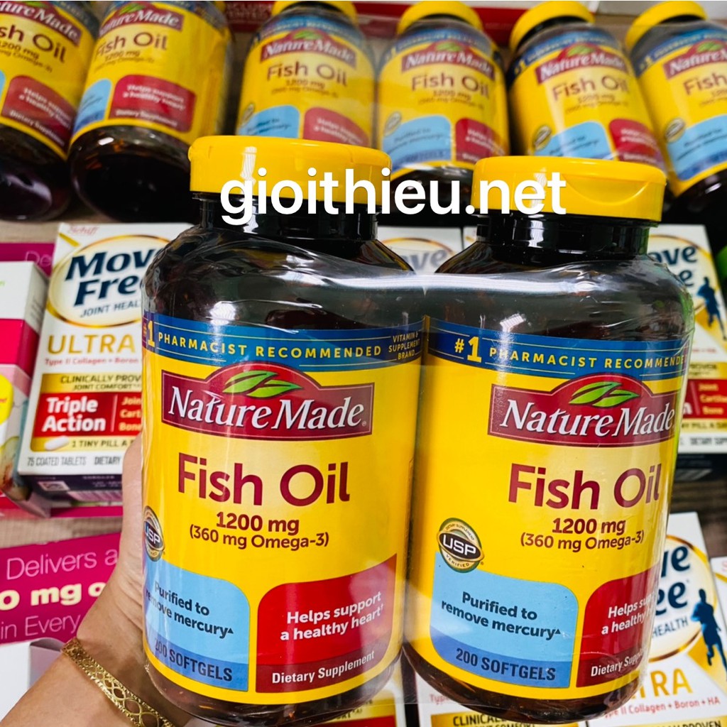 [Bill Mỹ] Fish Oil Nature Made 200 viên DATE XA