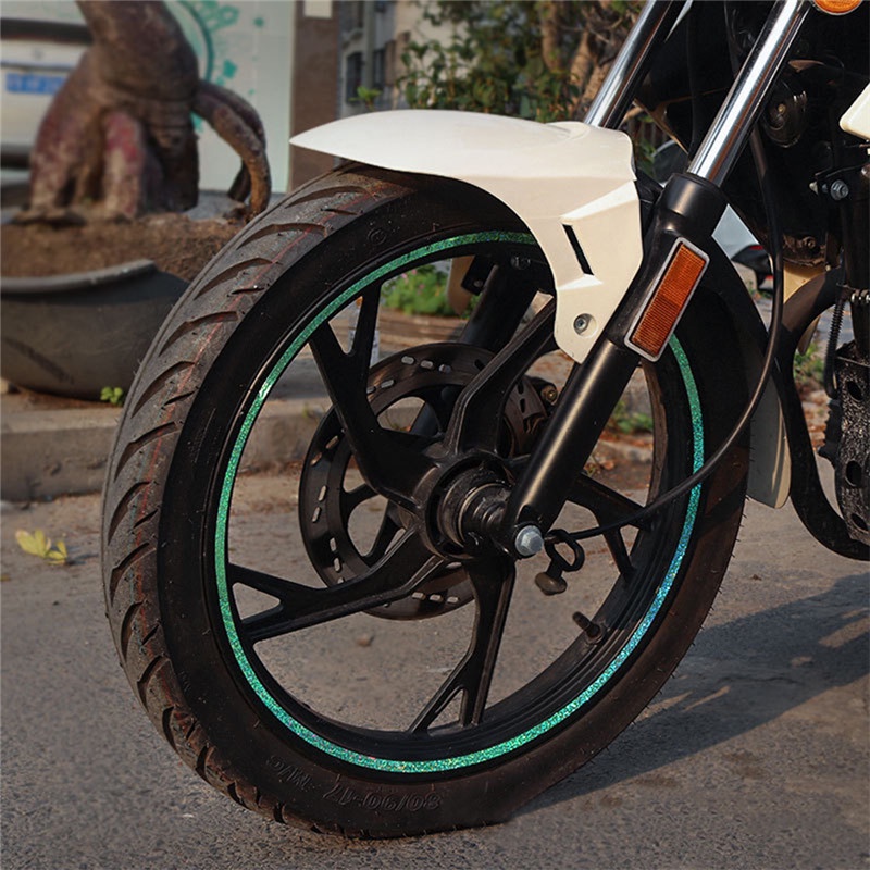 Set 16 miếng dán phản quang trang trí vành bánh xe mô tô/xe đạp