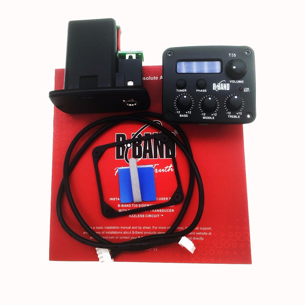 Original B BAND T35 Acoustic Guitar Pickup Guitar Accessories Parts T35C Chromatic Display and Built In Tuner