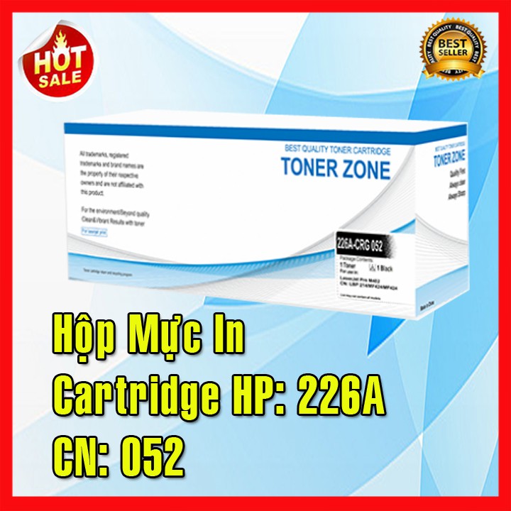 Hộp Mực In / Cartridge HP: 226A/CN: 052 Hộp mực 226A dùng cho máy in HP Laser Jet pro M402n / M402d / M402dn / M402dw