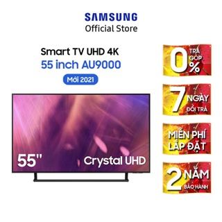 Smart Tivi Samsung Crystal UHD 4K 55 inch UA55AU9000KXXV - Miễn Phí Lắp Đặt