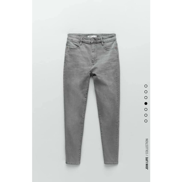 Quần jean nữ dang baggy  bó màu xám khói cạp cao hack dáng hot trend 2021 YUKAGO S180