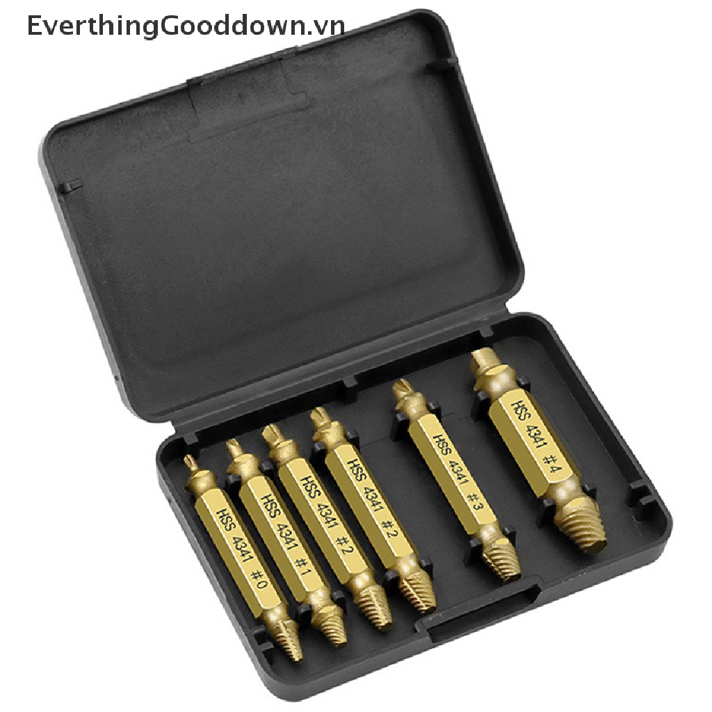 Bộ 6 Mũi Khoan Tháo Gỡ Bu Lông Gãy Chuyên Dụng