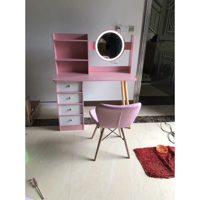 Bàn trang điểm phong cách hiện Đại có đèn led xiêu sáng { tặng kèm ghế } + hàng od | BigBuy360 - bigbuy360.vn