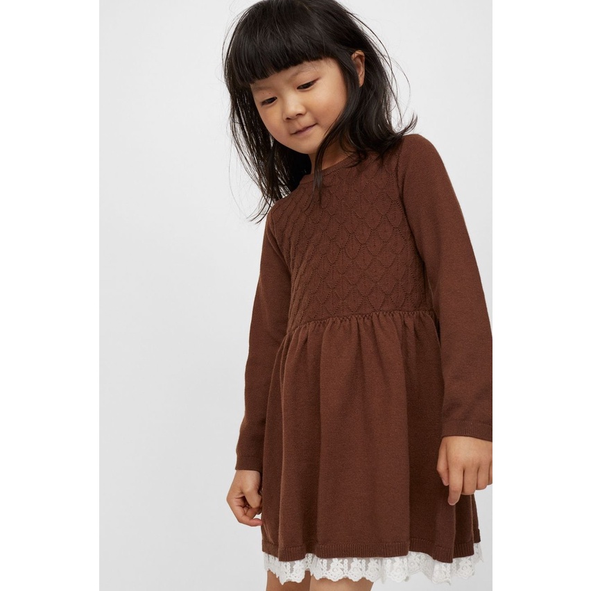 Váy Len thu đông HM Chân ren